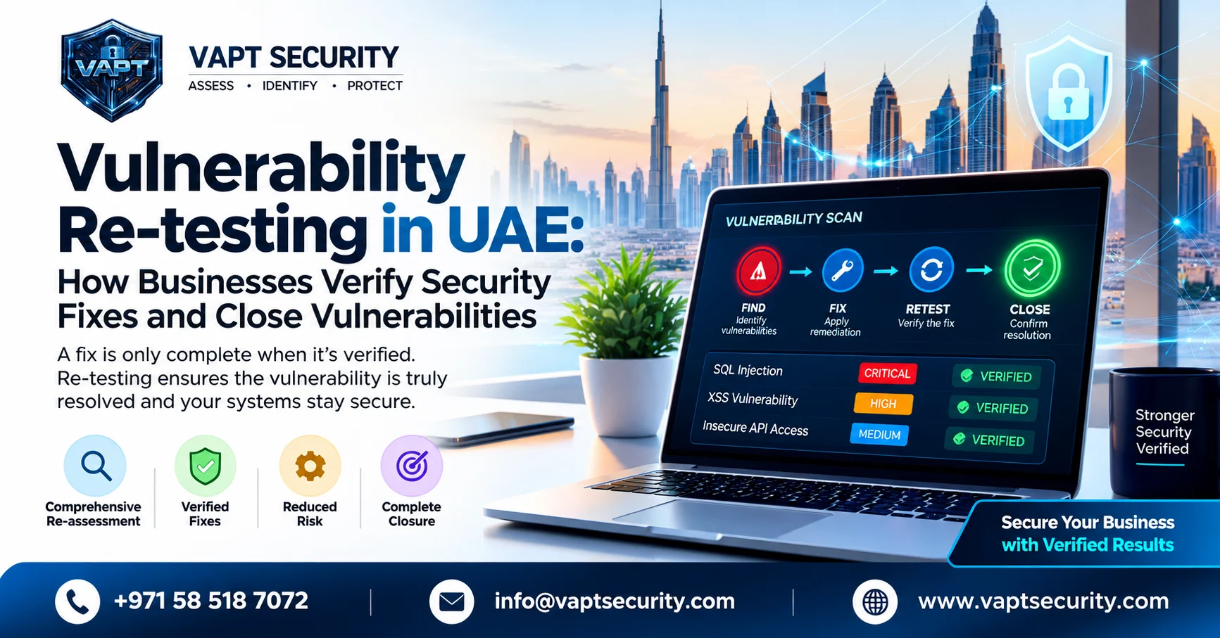 Vulnerability Re-testing in UAE: How Businesses Verify Security Fixes and Close Vulnerabilities